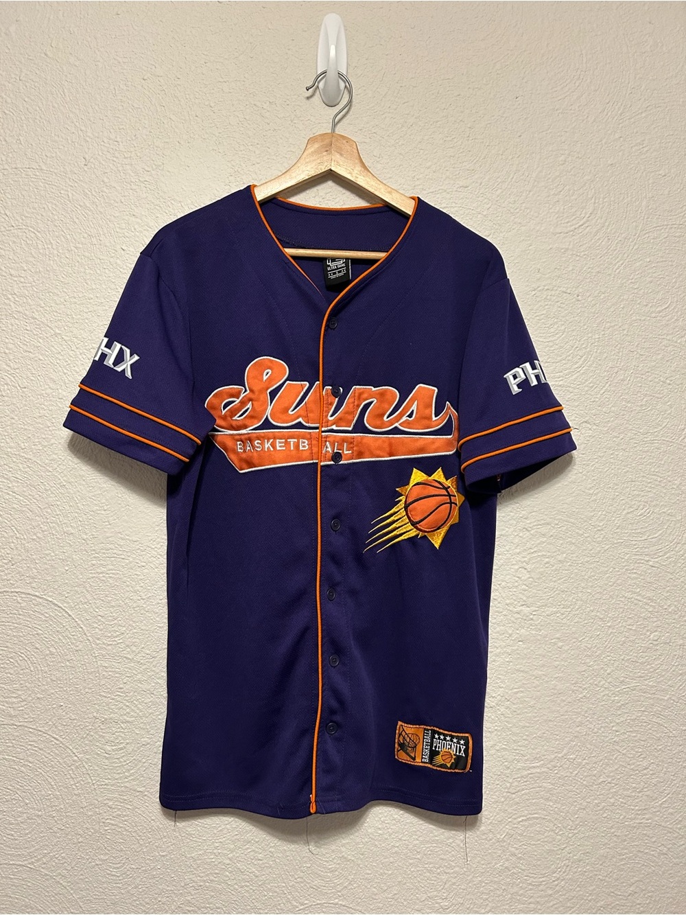 Ultra Game Phoenix Suns Baseball Jersey Men’s Size Small Embroidered NBA
